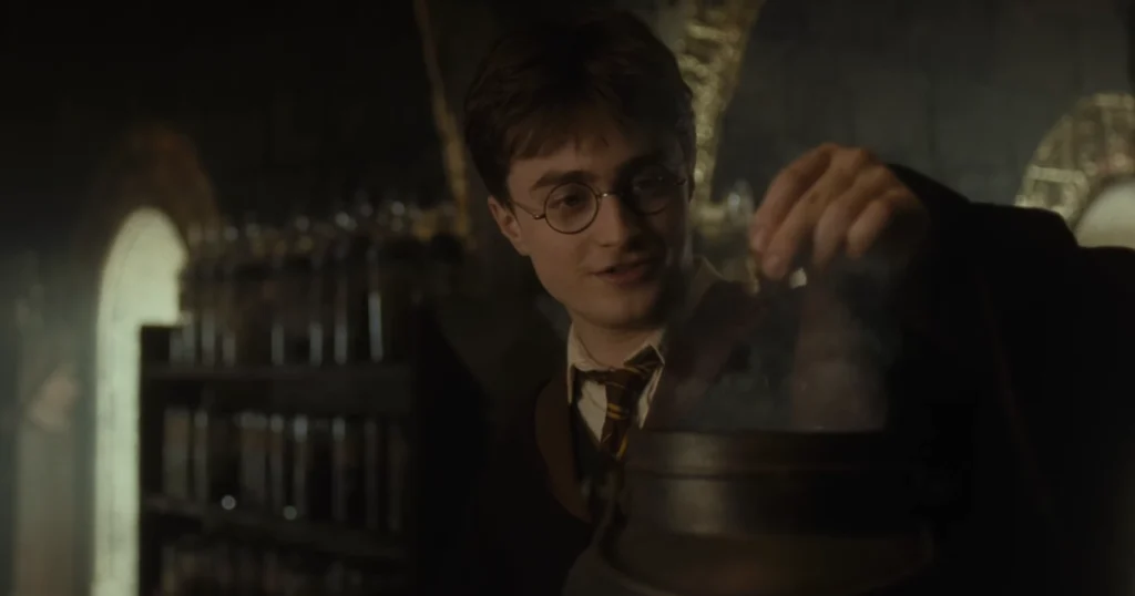Harry Potter excelling in potions due to the Half-Blood Prince's potions diary